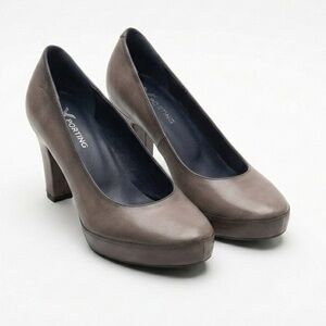 Dorking by Fluchos Metallic Leather Platform Pumps Size 39